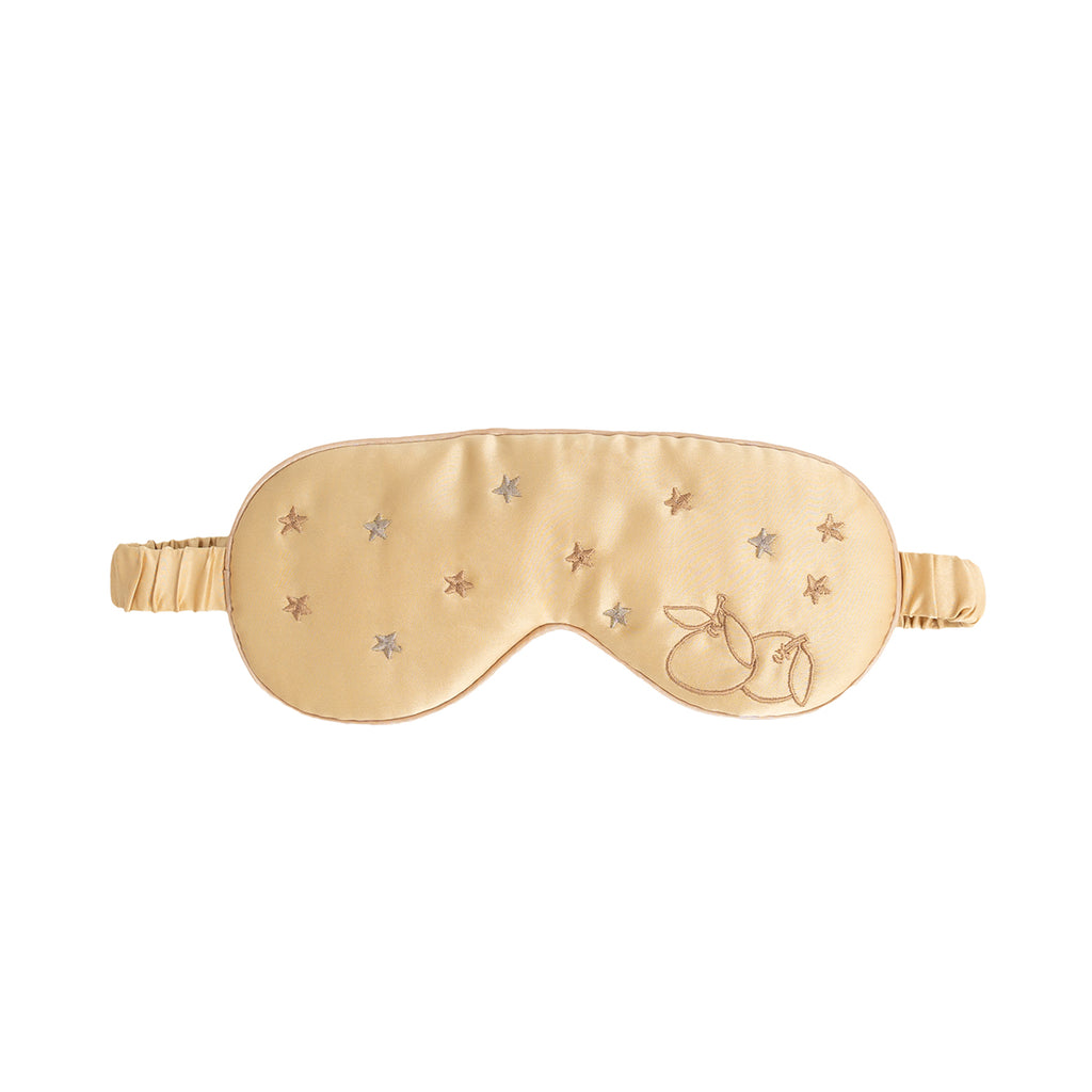 “Starry Night” Silk Sleep Eye Mask - Gold - LOST PATTERN Eye Masks