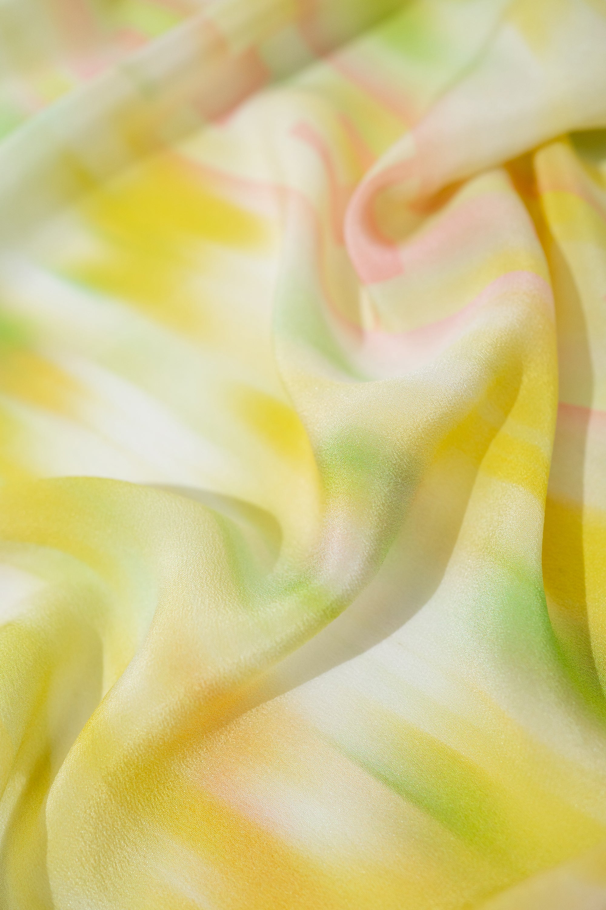 "Day Dream" Silk Long Scarf - Yellow - LOST PATTERN Silk Shawl