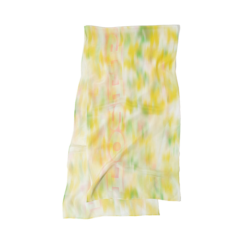 "Day Dream" Silk Long Scarf - Yellow - LOST PATTERN Silk Shawl