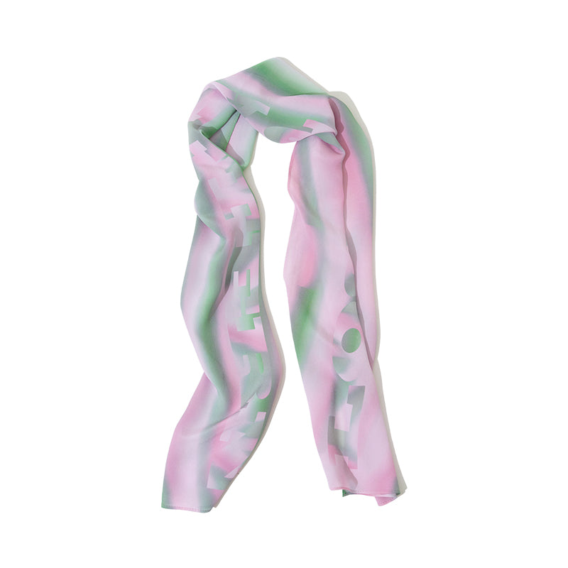 "Day Dream" Silk Long Scarf - Pink - Pink - LOST PATTERN Silk Shawl