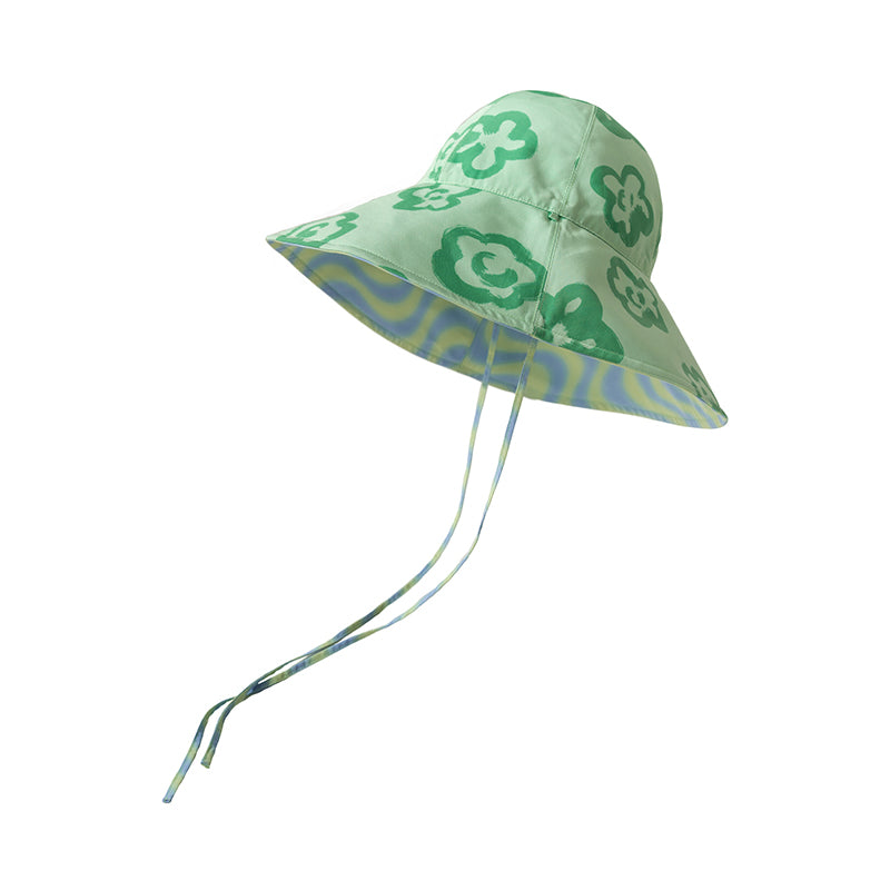 Reversible Sun Hat - Green - Green - LOST PATTERN Hats