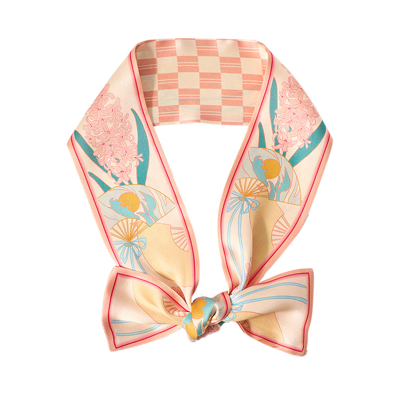 Twilly 86 silk scarf Hermès Pink in Silk - 31863189