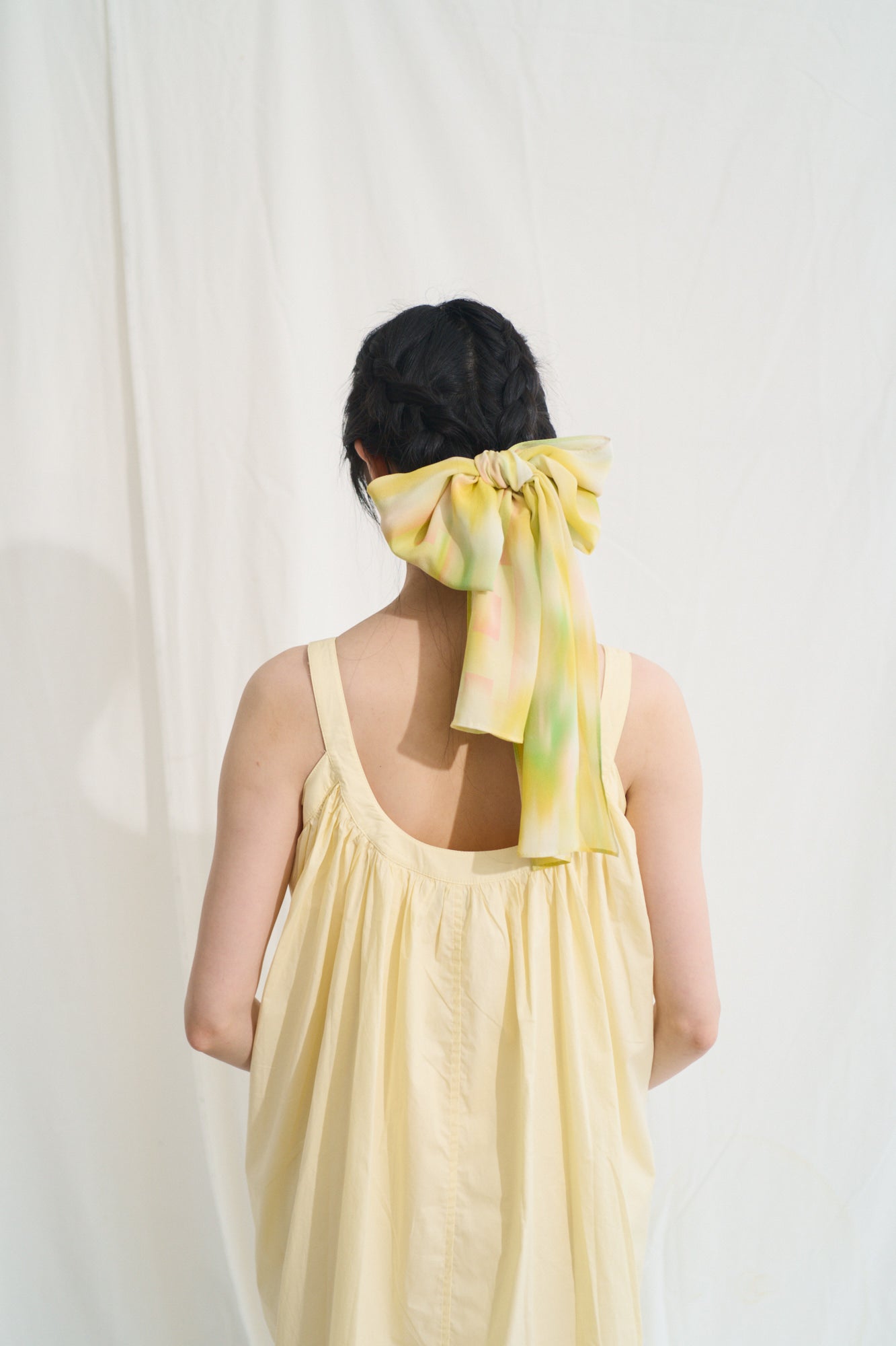 "Day Dream" Silk Long Scarf - Yellow - LOST PATTERN Silk Shawl