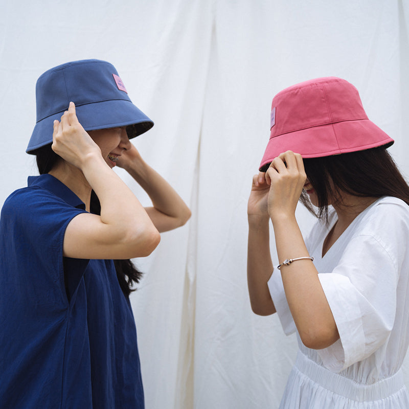 "Forest" Cotton Reversible Bucket Hat - Rose Red - LOST PATTERN Hats