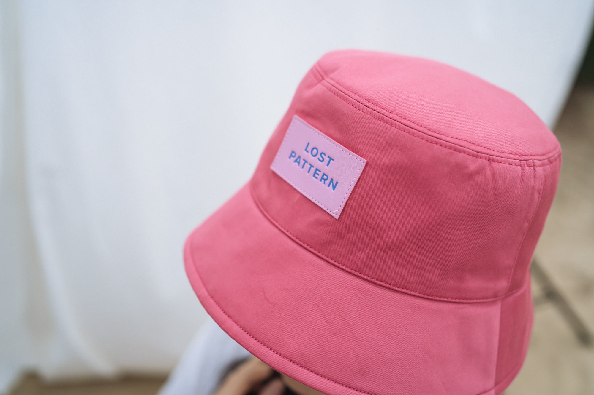 "Forest" Cotton Reversible Bucket Hat - Rose Red - LOST PATTERN Hats