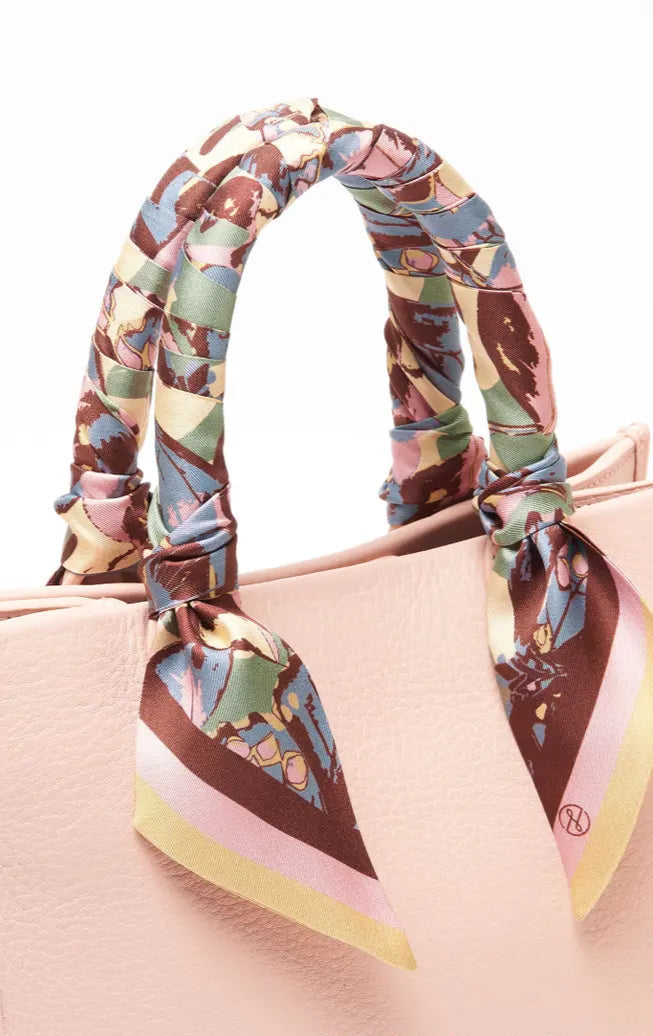 Lost Pattern x Leatherology Silk Twill Skinny Scarf - Pastel - Pastel - LOST PATTERN Silk Skinny Scarf