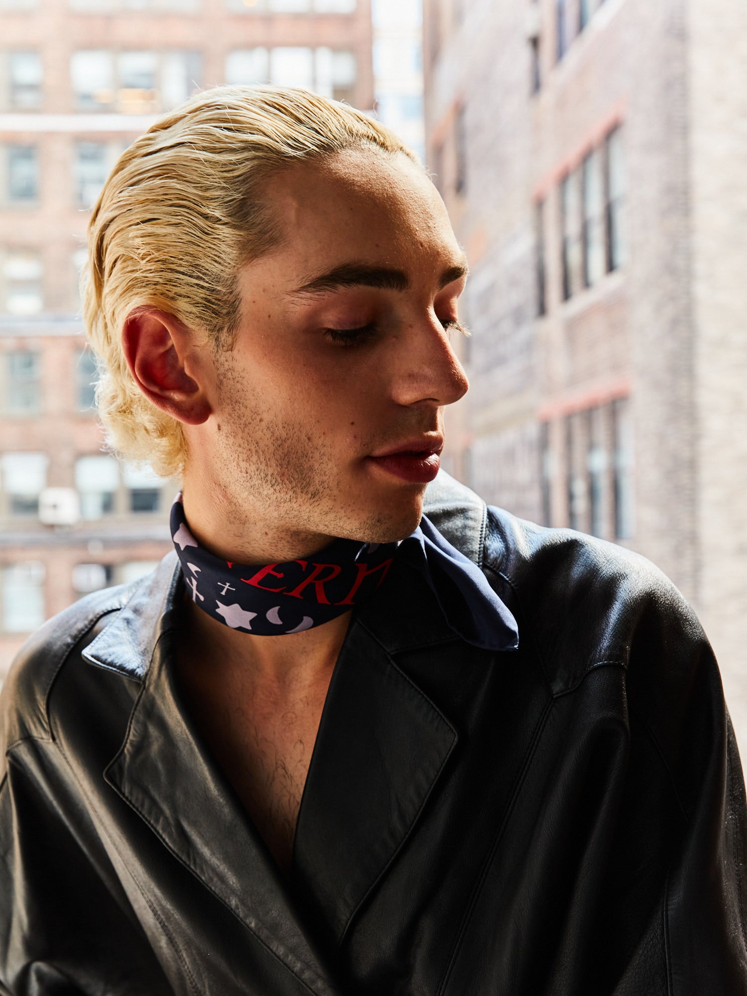 "Lexicon" Silk Bandana - LOST PATTERN Silk Square Scarf