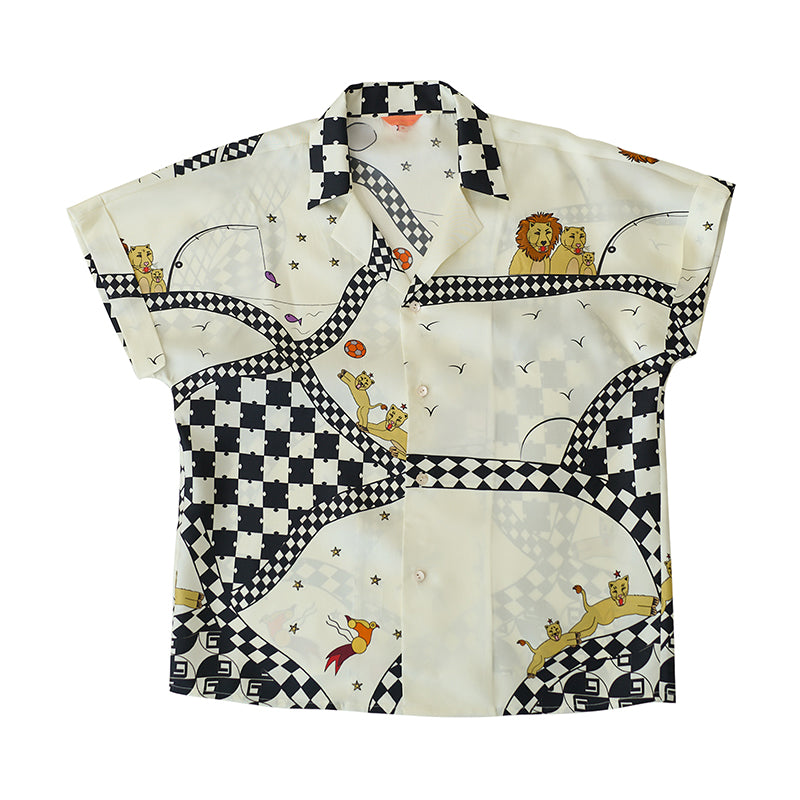 Shantall Lacayo x Lost Pattern Silk Shirt - White - S / White - LOST PATTERN